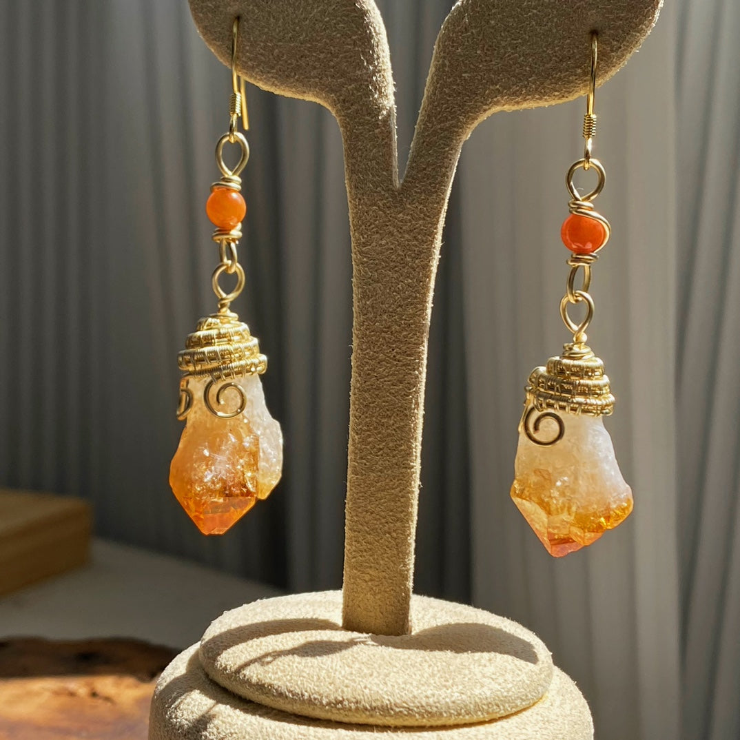 Yellow Ase Earrings - Sunshine and Vitality