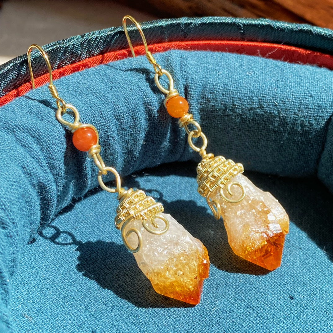 Yellow Ase Earrings - Sunshine and Vitality