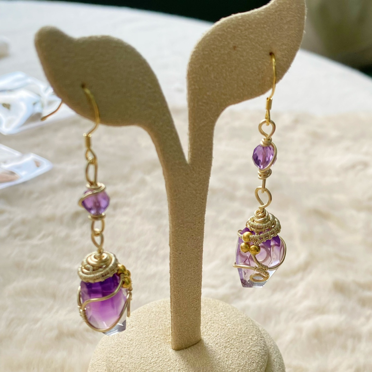 Amethyst Earrings - Perfect Blend of Wisdom and Serenity