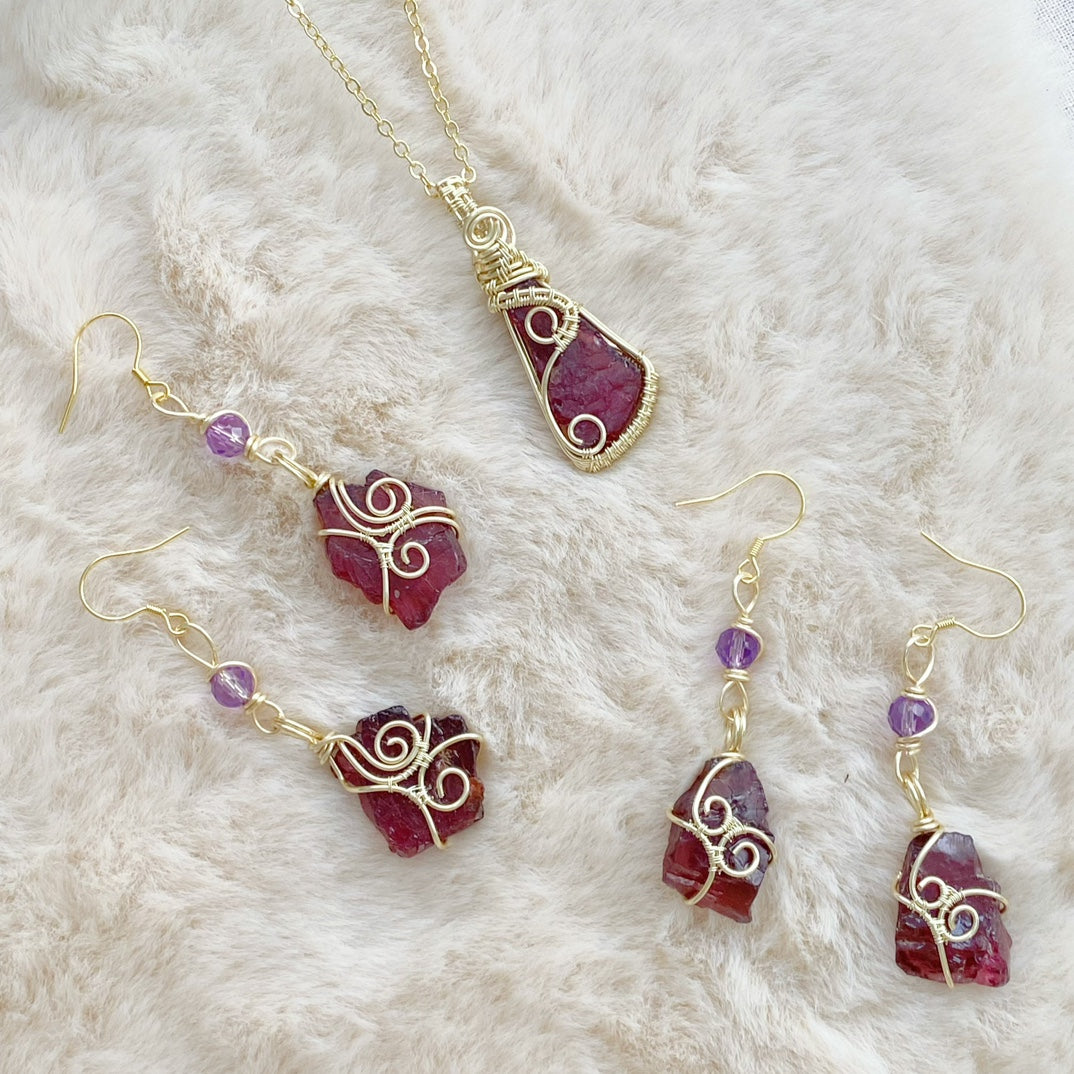 Garnet  Earrings