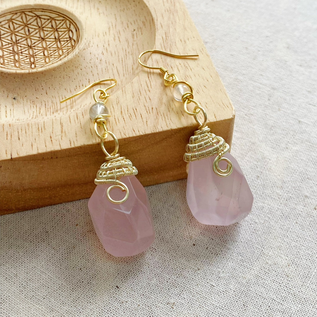 Pink Morganite Earrings - Light of Love and Peace