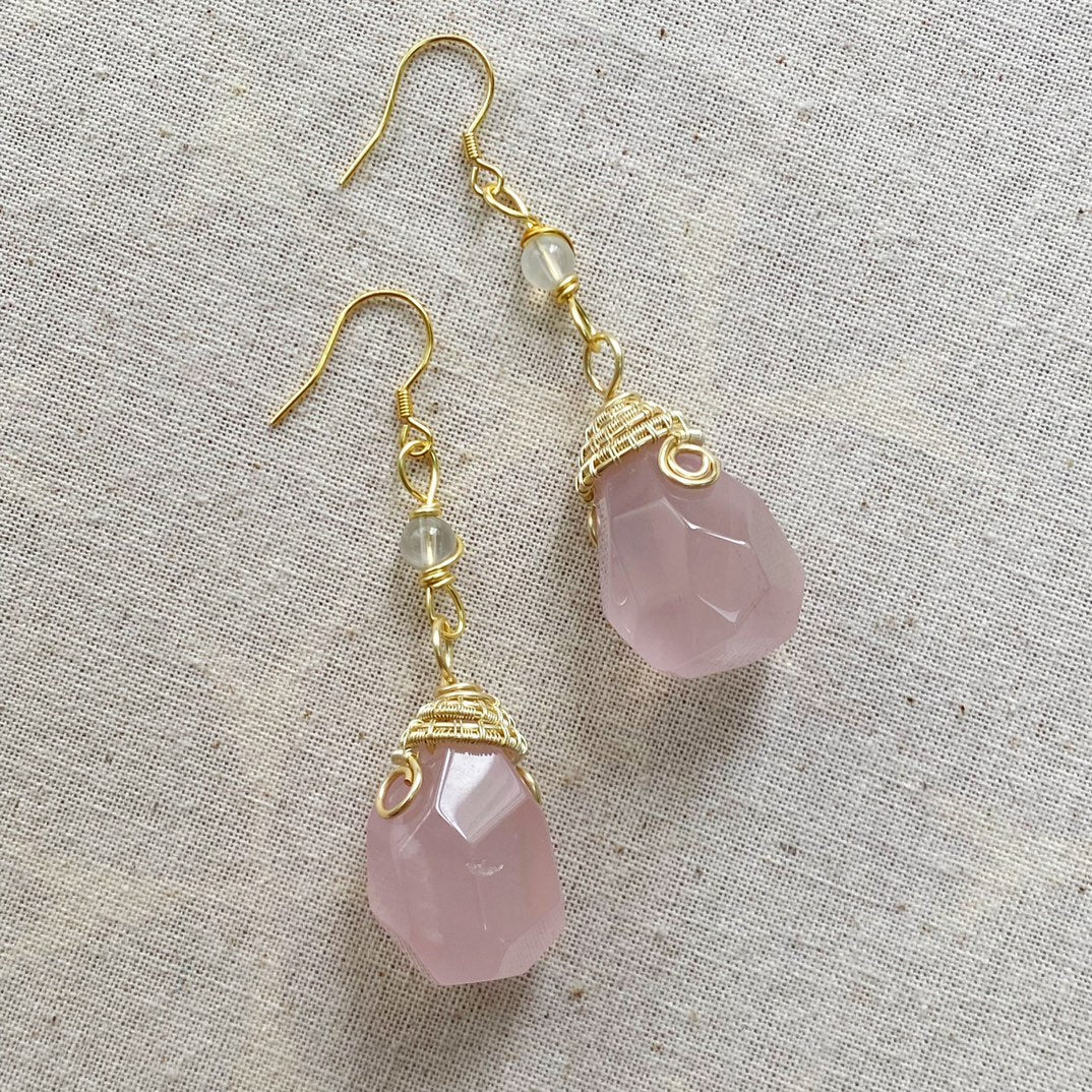 Pink Morganite Earrings - Light of Love and Peace